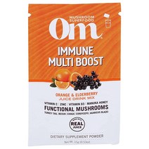 Om Mushroom Superfood Orange & Elderberry 면역 멀티 부스트 드링크 믹스 15g(0.5온스)