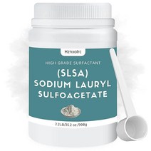 배쓰밤 제작용 121.9g4.3온스 SLSA 파우더 프리미엄 나트륨 라우릴 설포아세테이트 놀라운 기포 피부에 순함 만들기 배쓰트러플 등에 적합 Hznxolrc USA 미국, 2.2 Pound