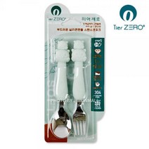 티어제로 부드러운 실리콘 스푼포크세트(릴로)-민트아동식기 유아식기 스푼포크세트 유아스푼포크세트 어린이집선물 아기선물 이유식스푼 유아수저세트 수저세트, 본상품