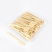 더담고 대나무 손잡이꽂이 l 과일꼬지 햄버거 샌드위치꽂이, 03. 15cm, 약100개(오차있음)