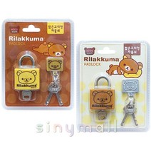 [AHJ_3898128] 리락쿠마 캐릭터 자물쇠 (짧은고리형)(랜덤발송)(110059) 미니좌물쇠 캐릭터좌물쇠 소형좌물쇠 리락쿠마 작은자물쇠