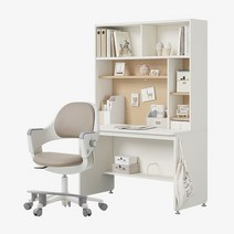 한샘 티오 그로우 전면책상 일반형 5단 120x60cm+링고S 고정중심봉DIY(발받침), 책상_화이트+그린/의자_핑크(N)