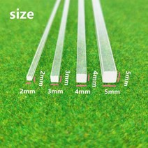 월드직구센터 모형 diy키트 광장 높은 투명 아크릴 플렉시 유리 막대 수동 건설 모델, 2x250mm 10개