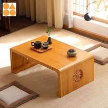찻상 좌식 다과상 테이블 사각 다도 티 거실, (연꽃)원목색120*55*30 (방석테이블기증정), 복장을 갖추다