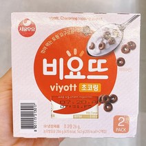 서울우유 비요뜨 초코링 요거트 143g x 2입, 일반포장 동절기만