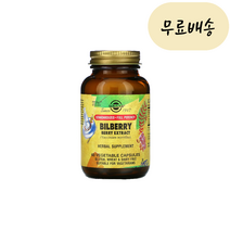 솔가 빌베리 베리 추출물 베지개입 60개입 (블루베리 안토시안 안토시아닌 고약사) [미국 직배송], 1개, 60정