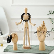 원목 목제 나무 구체 관절 인테리어 목각 인형 미술용, 나무관절 왼손 30Cm
