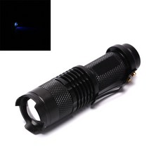 세균 측정기 395365 nm uv 극강 led 손전등 블랙 라이트 조명 검사 램프 토치 aa 배터리, 01 365nm