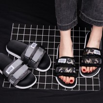 커플 슬리퍼 남여공용 샌달 스트랩 샌들 찍찍이
