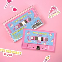 테이프 녹음 생일 카드 편지지, HBD CAKE, HBD CAKE