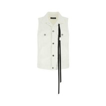 22SS ANN DEMEULEMEESTER 화이트 데님 VEST 2201WJA43D185001 001