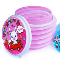 자바라물통 중/깜찍이물통/아동용물통/그림물통/수채화물통/수통/휴대용/그림물감/미술재료, 중 핑크