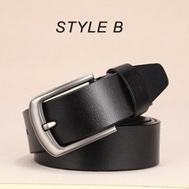 dwts남성용 벨트 가죽 벨트 남성용 남성용 정품 가죽 스트랩 럭셔리 핀 버클 25, 120cm 35to37 Incn, B 블랙