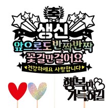 비비드레인 생신 환갑 칠순 케이크토퍼, 16-앞으로도(생신)+픽3개