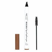 N-B (2 피스/세트) 타투 아이브로우 펜 네 가지 팁 오래 지속되는 방수 브로우 젤 및 틴트 다이 크림 눈 메이크업용 자연스러운 눈썹을 만들고 하루 종일 유지(다크 그레, Brown