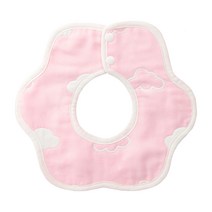 BAY-B 꽃모양 아기턱받이 6종, 클라우드핑크