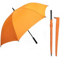vip 의전 초대형 골프 고급 명품 장우산 버튼 8K 75 주황 도매 제작 가능