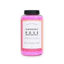 바스참 이스라엘 사해소금1KG 로즈 입욕제 용기형 한방 반신욕 족욕, 이스라엘 사해소금 로즈 1KG [가는입자]