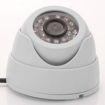 CCTV CCTV 돔 카메라 24IR LED 실내 야간 투시경 1/3 "CMOS 컬러 1200TVL 내장 3.6mm 렌즈 모니터, 02 White