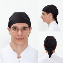 주방두건 조리용 위생 두건 반다나 머리스카프, 01.단색 쿨 두건/C-111(블랙)