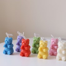 비비드 젤리곰 캔들 7color 인테리어 오브제 캔들, 퍼플, E타입향(블루)