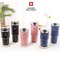 스위스밀리터리 라떼텀블러(600ml-900ml) 보온보냉병 차량홀더컵 보온텀블러 보냉컵, 02-라떼텀블러(600ml)-샤이닝블루