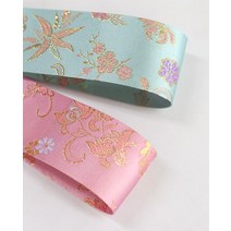 명절 전통 한복 리본 재료A96 파스텔 한복 원단리본, 핑크, 1개