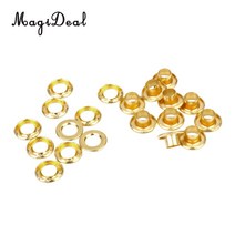 Magicdeal-구리 텐트 천막 그로밋 타프 구멍 교체 10 개 캠핑 하이킹 청바지 의류 액세서리용 골드, 01 Gold
