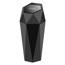 자동차 쓰레기통 뚜껑이있는 휴대용 자동차 쓰레기통 누출 방지 자동 쓰레기통 자동차 자동차 홈 침실 용 미니 쓰레기통, 검은색, 보여진 바와 같이