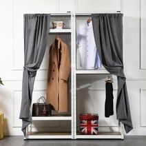 아도라하우스 무볼트 앵글선반 조립식 철제선반 드레스룸 시스템 행거2개 3단 4단, 화이트:연결브라켓추가