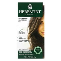 허바이틴트 Herbatint 퍼머넌트 헤어컬러 젤 5C 밝은 회갈색 135ml(4.56fl oz), 5개