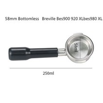 커피필터 핸드드립 여과지브레빌 용 바텀리스 커피 핸들 포터필터 58mm Bes900 920 XLbes980 XL 머신 메, 05 58mm-C2