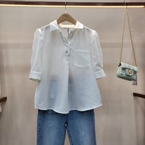 무자크 셀럽포켓반오픈블라우스MN4WBL17