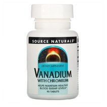 소스네츄럴스 바나듐 with 크로늄 90정(1통), 1세트, 0.12lb