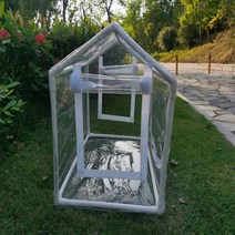 온실장 비닐 식물장 하우스 조립식 텃밭 가정용 베란다 옥상 조립식 소형 실내 미니, 60x40x50PE 그린, 단일사이즈