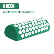 헬스 용품 운동용 지압 매트 마사지 요가 쿠션 근육 이완 피로 스트레스 감소 등 목 통증 완화, green pillow