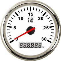 스피드건 타코메타 속도 측정기 새로운 85mm 방수 보트 해양 회전 계 3000 4000 6000 8000 rpm 회전 계 12v24v 빨간색 백라이트, 3k-ws