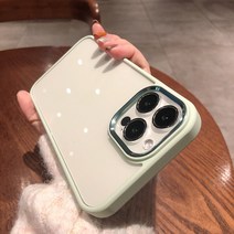 아이폰을 위한 럭셔리 금속 카메라 보호 충격 방지 갑옷 케이스 아이폰 14 13 12 11 프로 맥스 미니 X XR XS 7 8 플러스 투명 커버, [15] For iPhone 11, [04] Mint Green, 1개