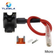 12V 미니 소형 중형 자동차 퓨즈 홀더 추가 회로 탭 어댑터 10A 마이크로 미니 표준 ATM 블레이드 퓨즈 포, 09 T Micro_11 30A