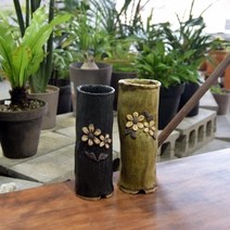 다육이 플라워2호 9x24cm(랜덤컬러) 도기 화분-원통형, 상세페이지 참조