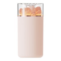 가습기 디퓨저 크리스탈 스톤 에어 아로마 테라피 가습기 2 스프레이 모드, Pink