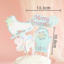 케익초 2023 크리스마스 장식 케이크 메리 노엘 아크릴 토퍼 골드 테마 눈송이 산타 클로스, 24 25 Decoration