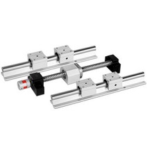리니어 가이드 SBR16 L250 1500mm SBR16UU 4pcs 볼 스크류 SFU1605 커플러 CNC 라우터 용 810 너트 홀더 서포터 BKBF12선형가이드, 300mm+SBR20 SFU1605