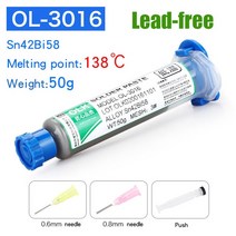 납땜용 저온 실버 솔더 페이스트 플럭스 IC PCB 183 ℃ SMD 수리 수동 패치 납땜 페이스트용 DIY 주석, 06 OLK 4258 50g