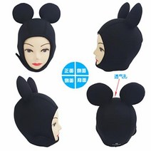 프리다이빙 마스크 슈트 스노클 롱 핀 장비 용품 따뜻한 네오프렌 다이빙 만화 후드 머리띠 스쿠버 헬멧 모자 다이버 동물 맞춤형 귀여운, Mikey-BK
