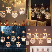 크리스마스 3D 장식 소품 인테리어 조명 LED 전구 하트 별, 06.별