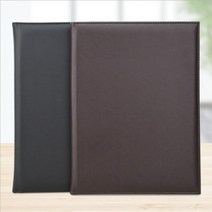 가죽결재판 사무 비즈니스 A4 클리어화일 문서철, 블랙