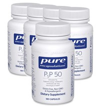 퓨어인캡슐레이션 Pure Encapsulations P5P 50 활성 비타민B6 50mg 피리독살5 인산 베지캡슐 180캡슐, 5팩