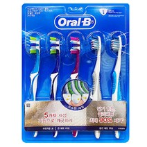 오랄비 어드벤티지 5웨이(40모).크로스액션 3+2입 2개, 5입2개