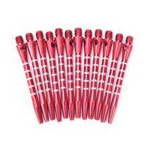 다트 12 pcs 알루미늄 합금 다트 샤프트 53mm 알루미늄 스템 샤프트 3 색 블랙 + 블루 + 레드 2ba 스레드 다트 교체, 빨간색